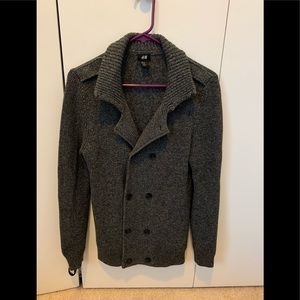 Double-breasted Grey Cardigan